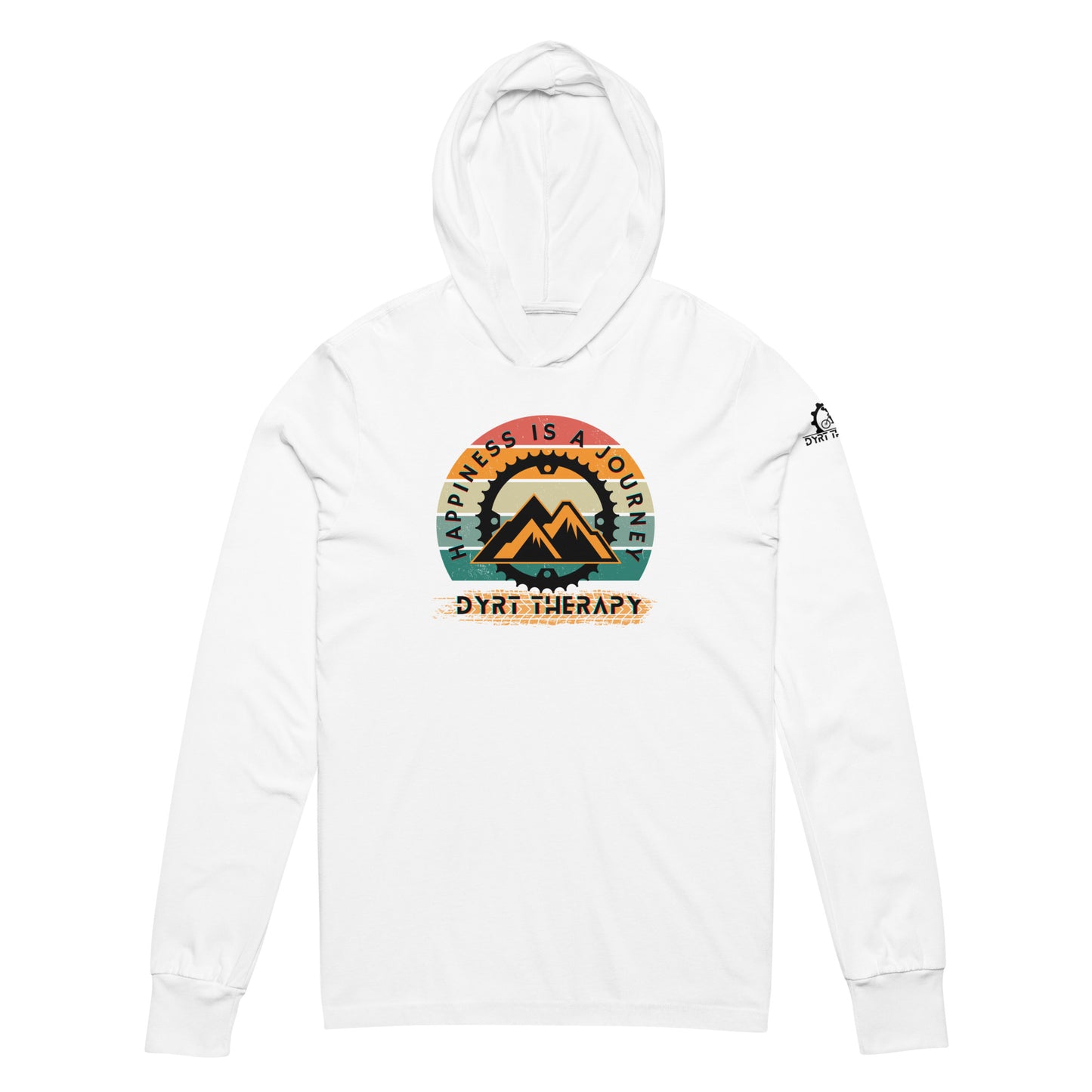 Happiness is a journey blue or white Hooded long-sleeve tee