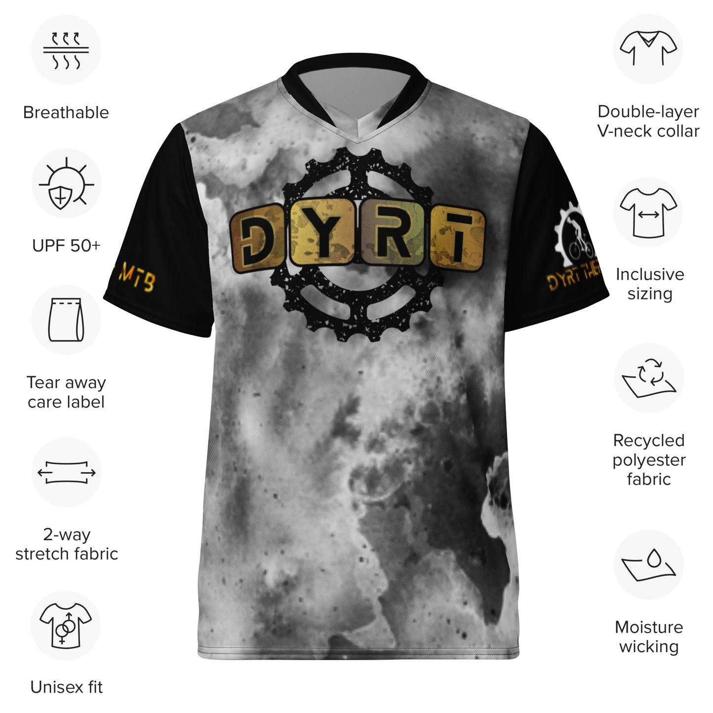 DYRT Block Sprocket Recycled unisex sports jersey