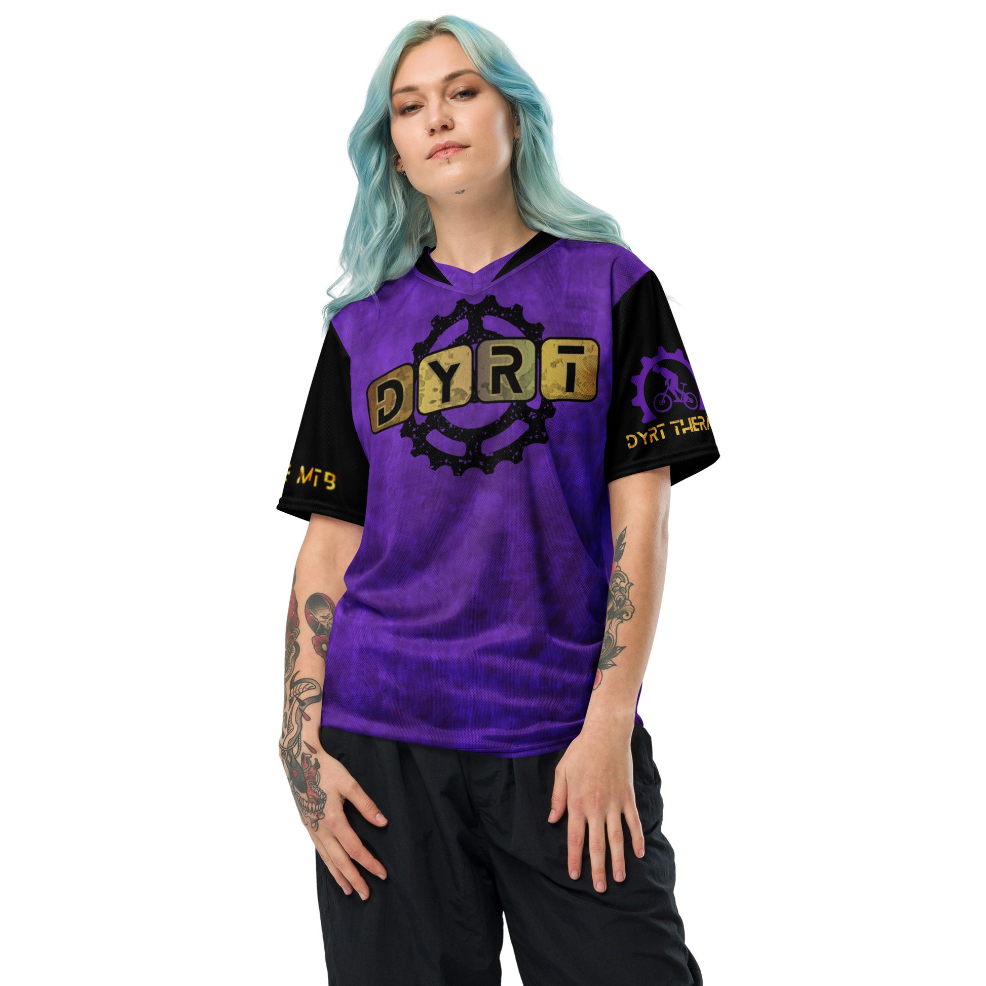 DYRT Purple Block unisex sports jersey