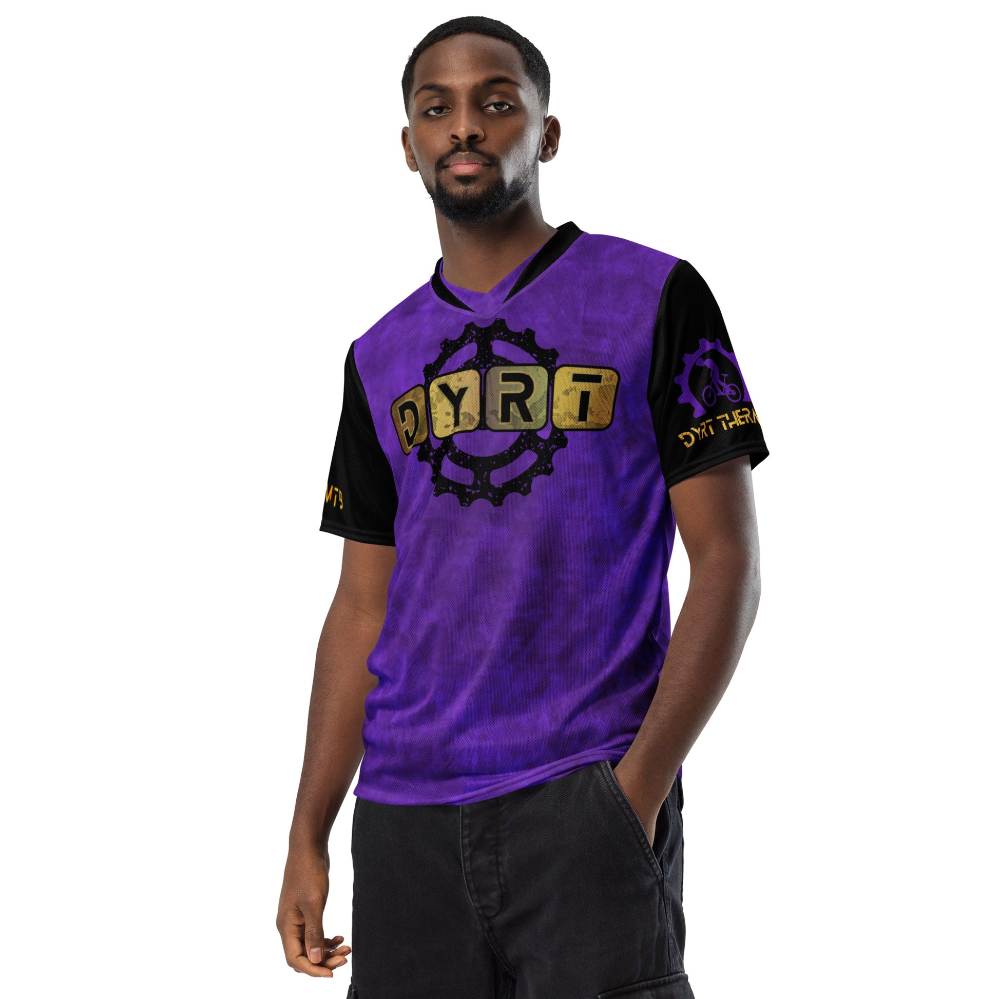 DYRT Purple Block unisex sports jersey