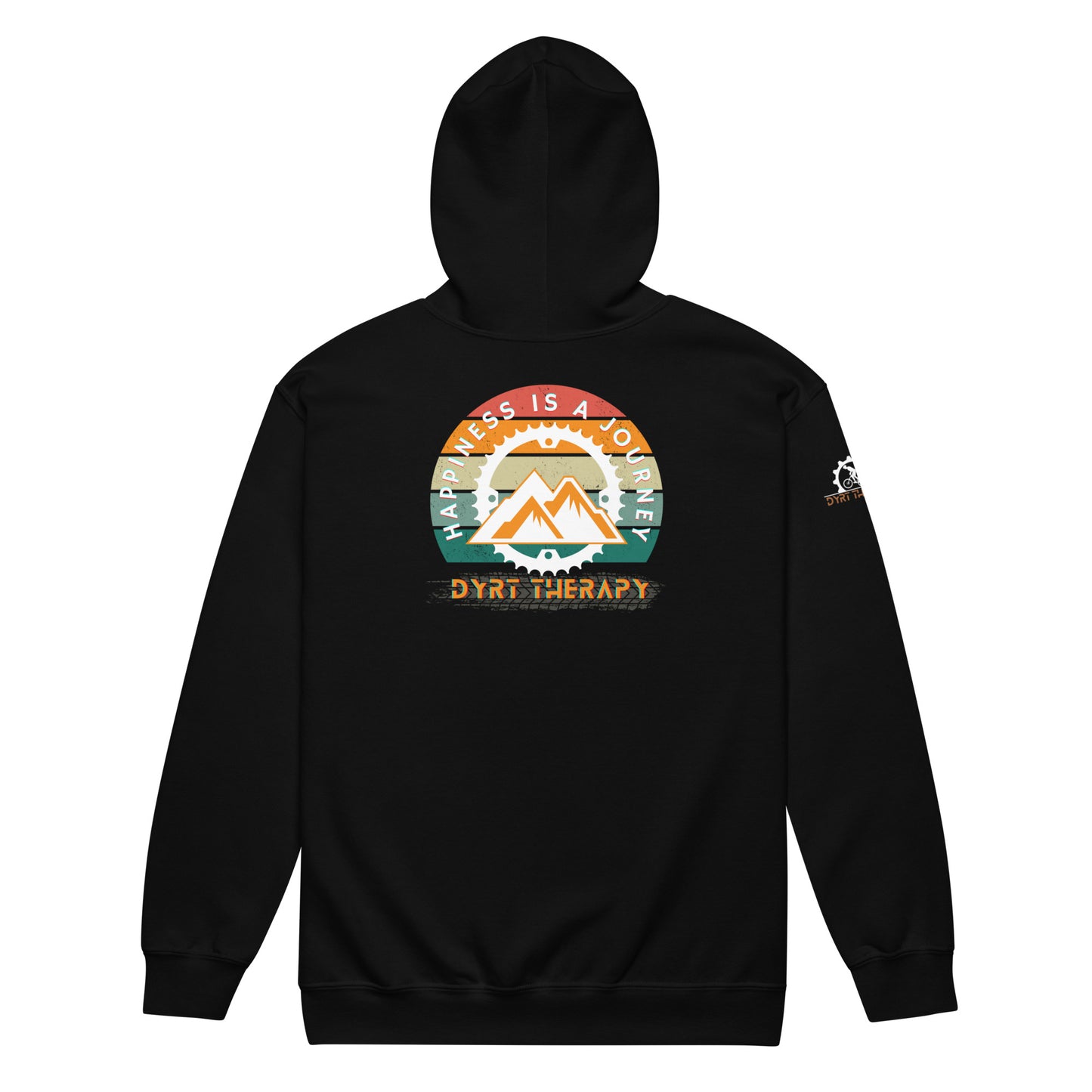 Happiness is a journey Unisex heavy blend zip hoodie in Black