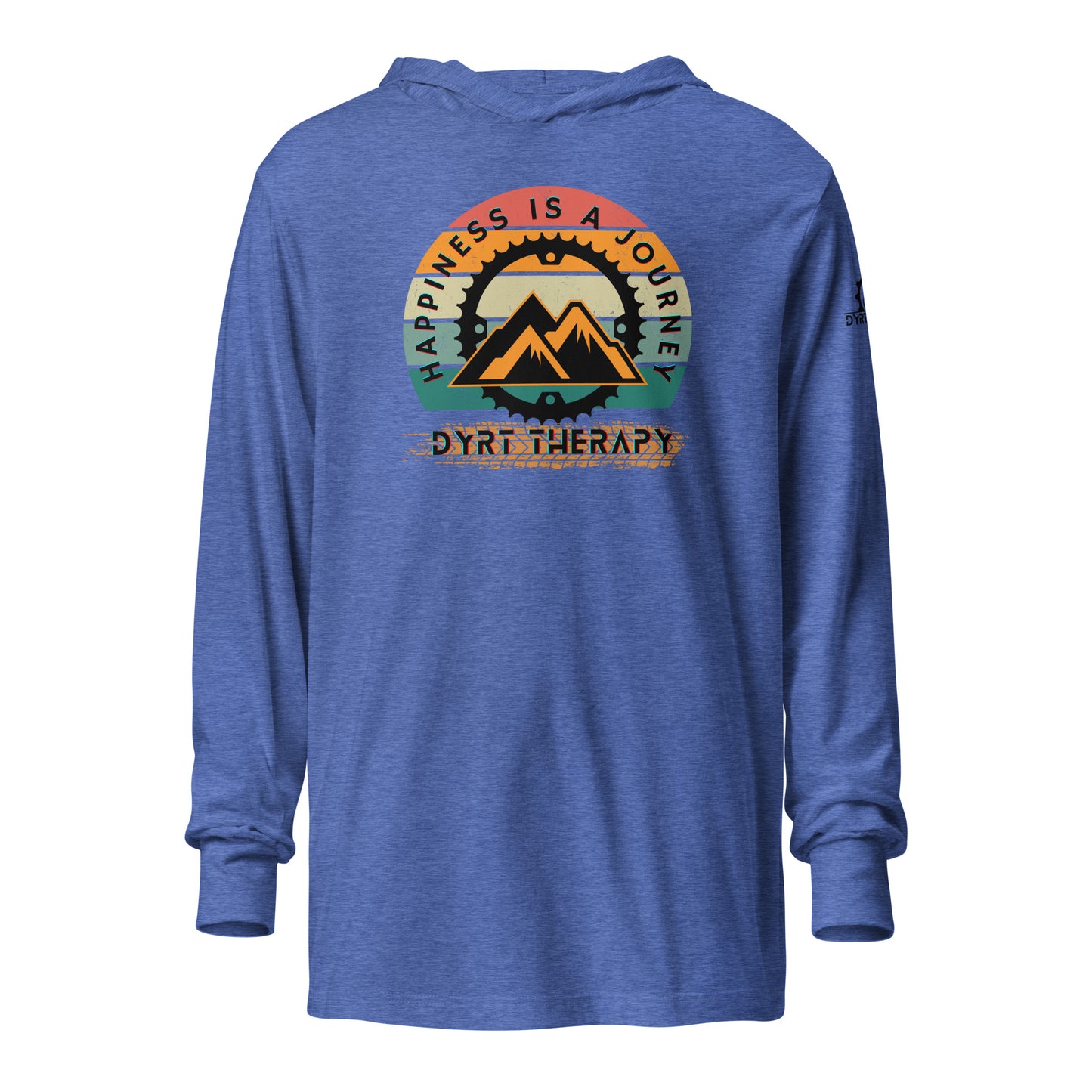 Happiness is a journey blue or white Hooded long-sleeve tee