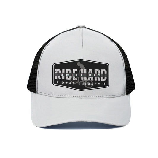 Ride Hard Smile Big Unisex Trucker Hat With Black Half-mesh